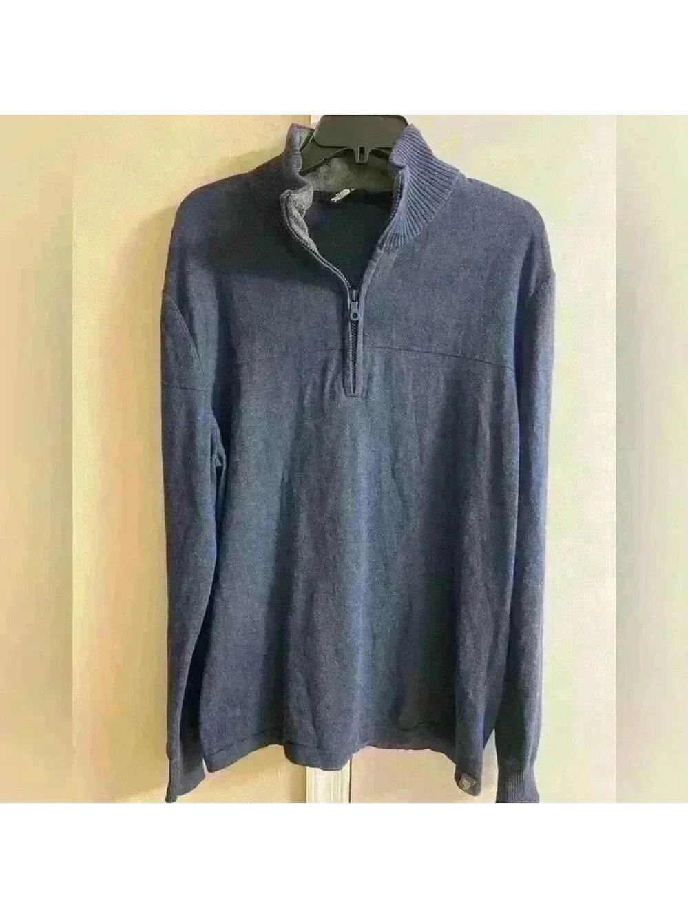 THE north face men’s 1/4 zip mock‎ neck 10% wool sweater. XL